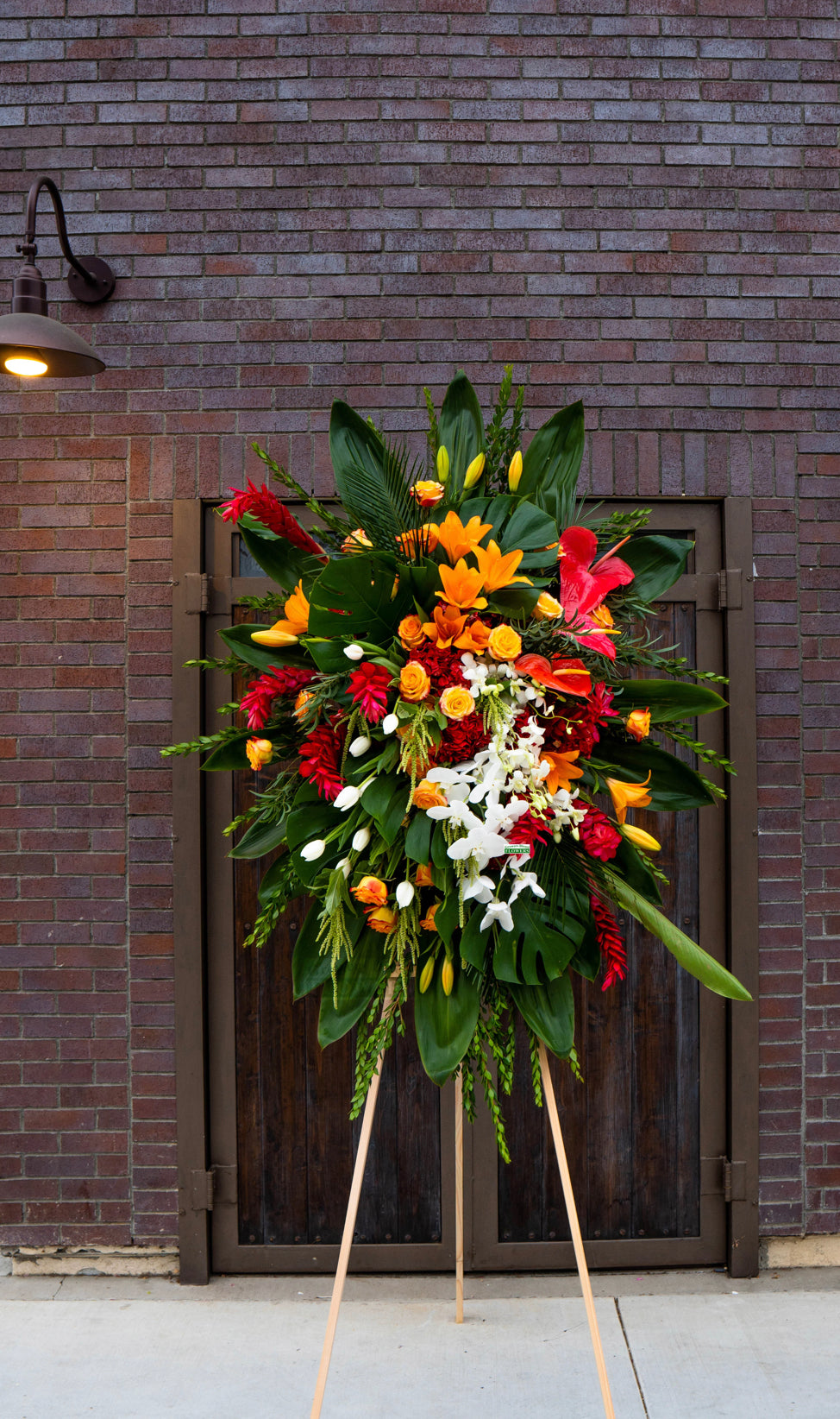 Tropical Sunset Funeral Spray