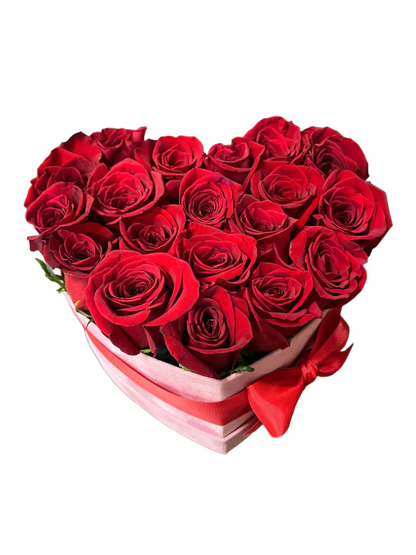 Rose Heart Shaped Box